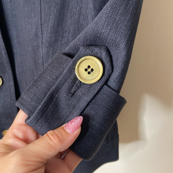 TANJAY Button Front 3/4 Sleeve Denim Jacket - Picture 8 of 13